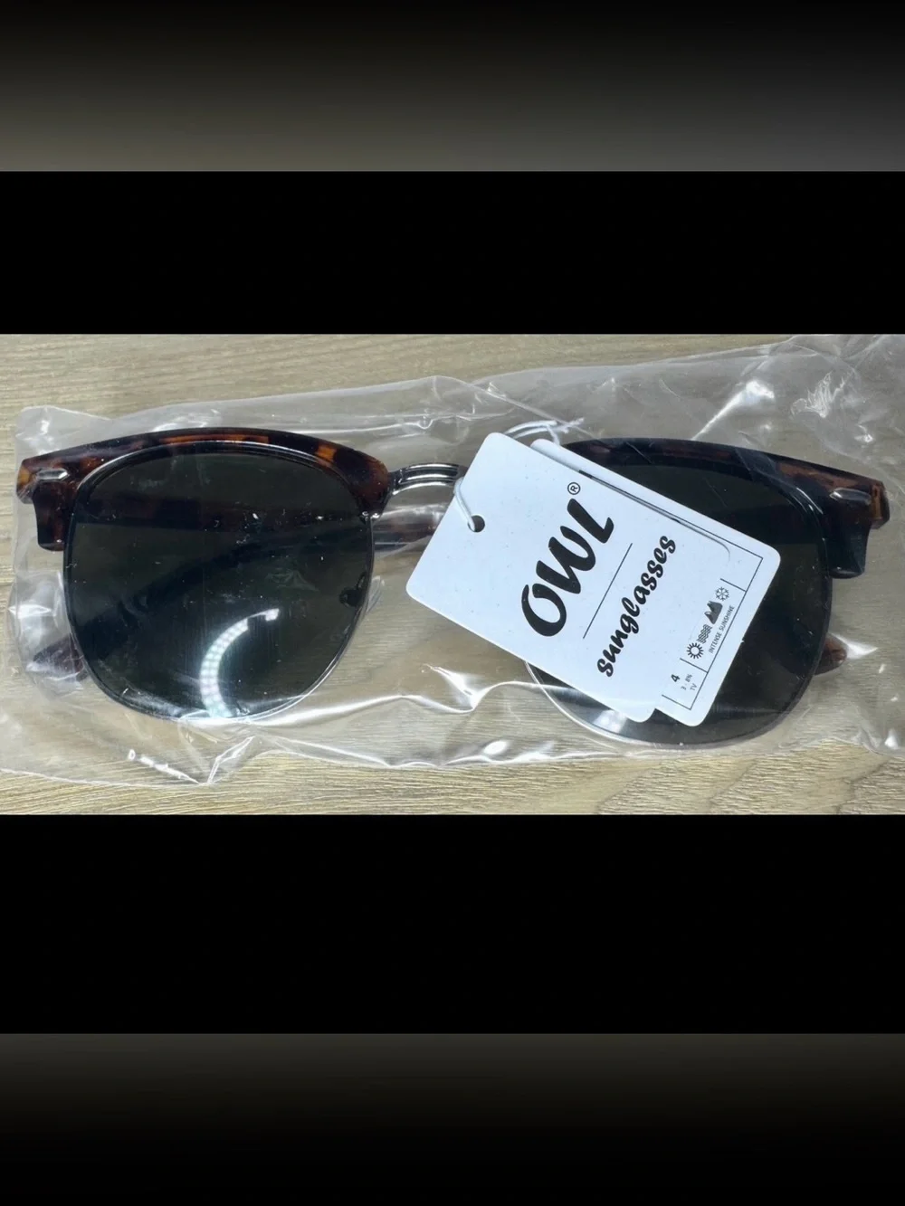 OWL Tortoiseshell Clubmaster Sunglasses NWT!
